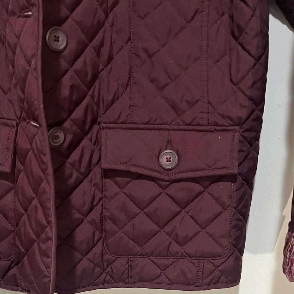Van Heusen Women's Deep Plum Quilted Puffer Coat
